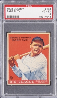 1933 Goudey #149 Babe Ruth - PSA VG-EX 4